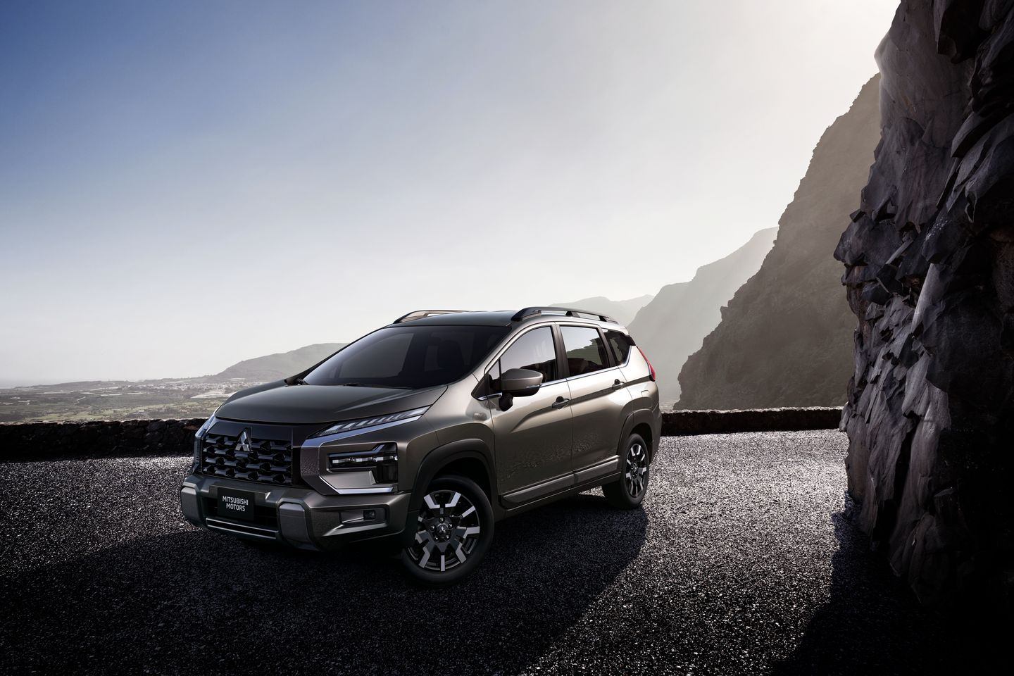 Mitsubishi Xpander Cross on a mountain road